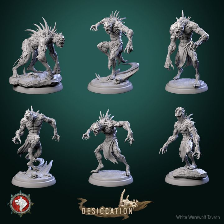 3D Printable 'Desiccation' July 2024 release 29 STL's miniatures pre